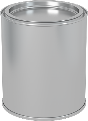 Metal can with pry lid